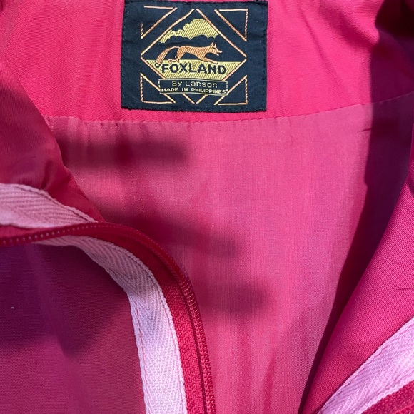 Pink Vintage Foxland by Lanson Cotton Canvas Raincoat - Picture 5 of 7